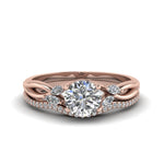 Load image into Gallery viewer, round-cut-twisted-diamond-bridal-set-in-14K-rose-gold-FD8300RO-NL-RG.jpg
