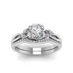 Load image into Gallery viewer, round-cut-twisted-diamond-bridal-set-in-14K-white-gold-FD8300RO-NL-WG.jpg
