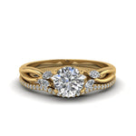 Load image into Gallery viewer, round-cut-twisted-diamond-bridal-set-in-14K-yellow-gold-FD8300RO-NL-YG.jpg
