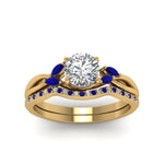 Load image into Gallery viewer, round-cut-twisted-diamond-bridal-set-with-blue-sapphire-in-14K-yellow-gold-FD8300ROGSABL-NL-YG.jpg
