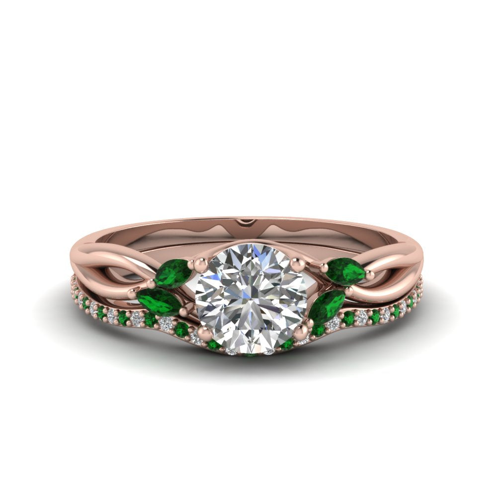 round-cut-twisted-diamond-bridal-set-with-emerald-in-14K-rose-gold-FD8300ROGEMGR-NL-RG.jpg
