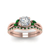 Load image into Gallery viewer, round-cut-twisted-diamond-bridal-set-with-emerald-in-14K-rose-gold-FD8300ROGEMGR-NL-RG.jpg