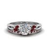 Load image into Gallery viewer, round-cut-twisted-diamond-bridal-set-with-ruby-in-14K-white-gold-FD8300ROGRUDR-NL-WG.jpg