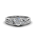 Load image into Gallery viewer, round-cut-twisted-diamond-ring-with-matching-curved-band-in-14K-white-gold-FD8300RO-NL-WG.jpg
