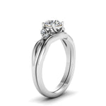 Load image into Gallery viewer, round-cut-twisted-diamond-ring-with-matching-curved-band-in-14K-white-gold-FD8300RO-NL-WG.jpg
