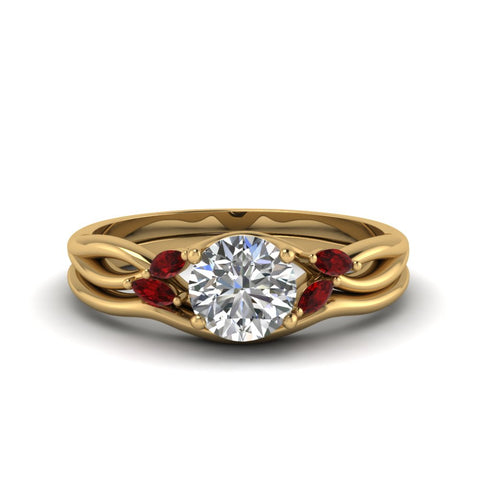 round-cut-twisted-diamond-ring-with-matching-curved-band-with-ruby-in-14K-yellow-gold-FD8300ROGRUDR-NL-YG.jpg
