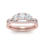 Load image into Gallery viewer, round-cut-twisted-floral-prong-diamond-wedding-set-in-rose-gold-FD10257RO-ANGLE5-NL-RG?v=1756360082
