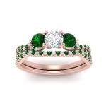Load image into Gallery viewer, round-cut-twisted-floral-prong-emerald-wedding-set-in-rose-gold-FD10257ROGEMGR-ANGLE5-NL-RG?v=1756360083
