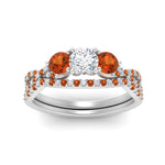 Load image into Gallery viewer, round-cut-twisted-floral-prong-orange-sapphire-wedding-set-in-white-gold-FD10257ROGSAOR-ANGLE5-NL-WG?v=1756360083
