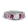 Load image into Gallery viewer, round-cut-twisted-floral-prong-pink-sapphire-wedding-set-in-white-gold-FD10257ROGSADRPI-NL-WG_67747727-8ddb-4041-a5ce-8659d0ae113b?v=1756360188