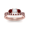 Load image into Gallery viewer, round-cut-twisted-floral-prong-ruby-wedding-set-in-rose-gold-FD10257ROGRUDR-ANGLE5-NL-RG_6d38dce3-deab-4ed9-9675-5b07a3213380?v=1756360189