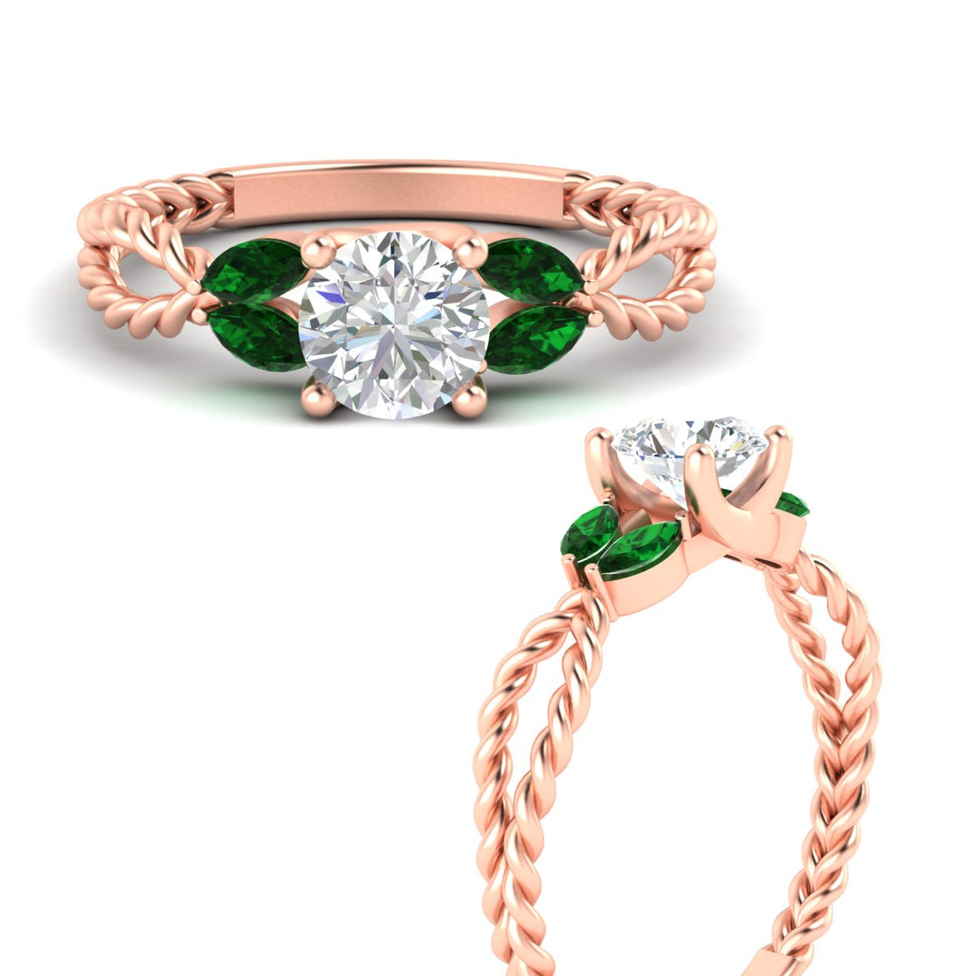 round-cut-twisted-leaf-emerald-split-engagement-ring-in-rose-gold-fdenr1084gemgrangle3-nl-rg.jpg?v=1764581094