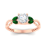 Load image into Gallery viewer, round-cut-twisted-leaf-emerald-split-engagement-ring-in-rose-gold-fdenr1084gemgrangle5-nl-rg_af9aa3bd-25e8-4b66-b131-cb453ab85967.jpg?v=1764581107
