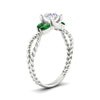 Load image into Gallery viewer, round-cut-twisted-leaf-emerald-split-engagement-ring-in-white-gold-fdenr1084gemgrangle2-nl-wg.jpg?v=1764581094