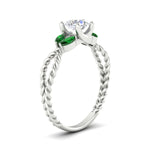 Load image into Gallery viewer, round-cut-twisted-leaf-emerald-split-engagement-ring-in-white-gold-fdenr1084gemgrangle2-nl-wg_e9f9adfc-59eb-4160-9ace-f6ad9726b9f4.jpg?v=1764581107
