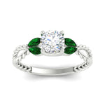 Load image into Gallery viewer, round-cut-twisted-leaf-emerald-split-engagement-ring-in-white-gold-fdenr1084gemgrangle5-nl-wg_b18ba062-2c65-4781-a886-a8848e9c9cf5.jpg?v=1764581107
