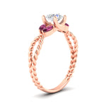Load image into Gallery viewer, round-cut-twisted-leaf-pink-sapphire-split-engagement-ring-in-rose-gold-fdenr1084gsadrpiangle2-nl-rg_b24e9588-d112-48c0-bd99-26531541b03a.jpg?v=1764581107
