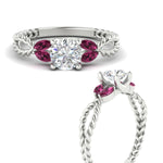 Load image into Gallery viewer, round-cut-twisted-leaf-pink-sapphire-split-engagement-ring-in-white-gold-fdenr1084gsadrpiangle3-nl-wg.jpg?v=1764581094
