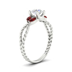 Load image into Gallery viewer, round-cut-twisted-leaf-ruby-split-engagement-ring-in-white-gold-fdenr1084grudrangle2-nl-wg_5231cd09-2403-4049-affa-a55a49ee368a.jpg?v=1764581107
