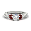 Load image into Gallery viewer, round-cut-twisted-leaf-ruby-split-engagement-ring-in-white-gold-fdenr1084grudrsleep-nl-wg.jpg?v=1764581094