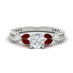 Load image into Gallery viewer, round-cut-twisted-leaf-ruby-split-engagement-ring-in-white-gold-fdenr1084grudrsleep-nl-wg_1d15669d-c440-4683-bfce-323723841491.jpg?v=1764581107
