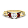 Load image into Gallery viewer, round-cut-twisted-leaf-ruby-split-engagement-ring-in-yellow-gold-fdenr1084grudrsleep-nl-yg.jpg?v=1764581094
