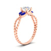 Load image into Gallery viewer, round-cut-twisted-leaf-sapphire-split-engagement-ring-in-rose-gold-fdenr1084gsablangle2-nl-rg.jpg?v=1764581094