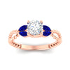 Load image into Gallery viewer, round-cut-twisted-leaf-sapphire-split-engagement-ring-in-rose-gold-fdenr1084gsablangle5-nl-rg.jpg?v=1764581094