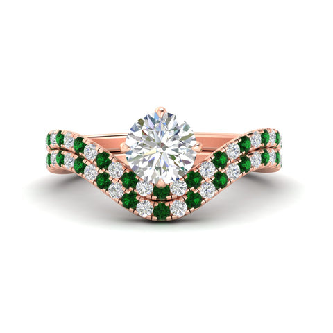 round-cut-twisted-pave-engagement-ring-with-curved-emerald-band-in-rose-gold-fdens11617rogemgrsleep-nl-rg.jpg