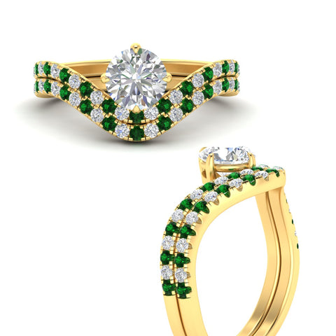 round-cut-twisted-pave-engagement-ring-with-curved-emerald-band-in-yellow-gold-fdens11617rogemgrangle3-nl-yg.jpg