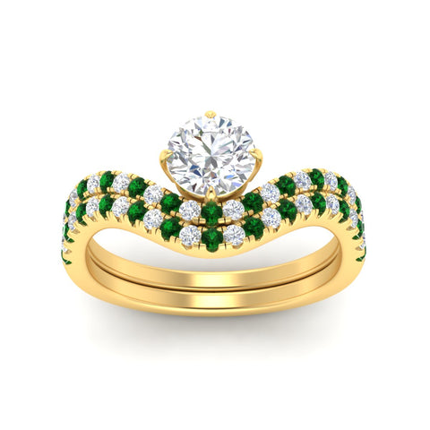 round-cut-twisted-pave-engagement-ring-with-curved-emerald-band-in-yellow-gold-fdens11617rogemgrangle5-nl-yg.jpg