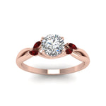 Load image into Gallery viewer, round-cut-twisted-petal-diamond-engagement-ring-with-ruby-in-14K-rose-gold-FD8300RORGRUDR-NL-RG.jpg
