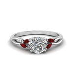 Load image into Gallery viewer, round-cut-twisted-petal-diamond-engagement-ring-with-ruby-in-14K-white-gold-FD8300RORGRUDR-NL-WG.jpg
