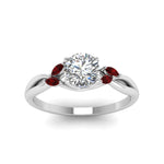 Load image into Gallery viewer, round-cut-twisted-petal-diamond-engagement-ring-with-ruby-in-14K-white-gold-FD8300RORGRUDR-NL-WG.jpg
