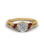 Load image into Gallery viewer, round-cut-twisted-petal-diamond-engagement-ring-with-ruby-in-14K-yellow-gold-FD8300RORGRUDR-NL-YG.jpg
