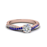 Load image into Gallery viewer, round-cut-twisted-vine-diamond-engagement-ring-for-women-with-blue-sapphire-in-14K-rose-gold-FD8233RORGSABL-NL-RG.jpg
