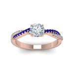 Load image into Gallery viewer, round-cut-twisted-vine-diamond-engagement-ring-for-women-with-blue-sapphire-in-14K-rose-gold-FD8233RORGSABL-NL-RG.jpg
