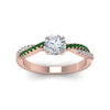 Load image into Gallery viewer, round-cut-twisted-vine-diamond-engagement-ring-for-women-with-emerald-in-14K-rose-gold-FD8233RORGEMGR-NL-RG.jpg
