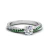 Load image into Gallery viewer, round-cut-twisted-vine-diamond-engagement-ring-for-women-with-emerald-in-14K-white-gold-FD8233RORGEMGR-NL-WG.jpg