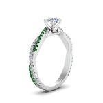 Load image into Gallery viewer, round-cut-twisted-vine-diamond-engagement-ring-for-women-with-emerald-in-14K-white-gold-FD8233RORGEMGR-NL-WG.jpg
