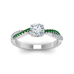 Load image into Gallery viewer, round-cut-twisted-vine-diamond-engagement-ring-for-women-with-emerald-in-14K-white-gold-FD8233RORGEMGR-NL-WG.jpg
