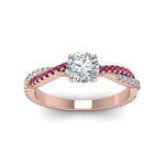 Load image into Gallery viewer, round-cut-twisted-vine-diamond-engagement-ring-for-women-with-pink-sapphire-in-14K-rose-gold-FD8233RORGSADRPI-NL-RG.jpg
