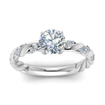 Load image into Gallery viewer, round-cut-twisted-vine-engagement-ring-in-white-gold-FD9127RORANGLE5-NL-WG
