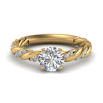Load image into Gallery viewer, round-cut-twisted-vine-engagement-ring-in-yellow-gold-FD9127ROR-NL-YG
