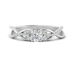 Load image into Gallery viewer, round-cut-twisted-vine-floral-diamond-engagement-ring-in-FD10977RORANGLE3-NL-WG
