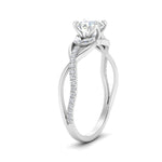 Load image into Gallery viewer, round-cut-twisted-vine-floral-diamond-engagement-ring-in-FD10977RORANGLE3-NL-WG
