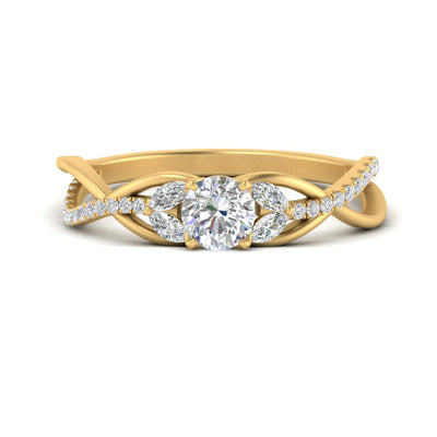 Twisted Vine Floral Diamond Engagement Ring