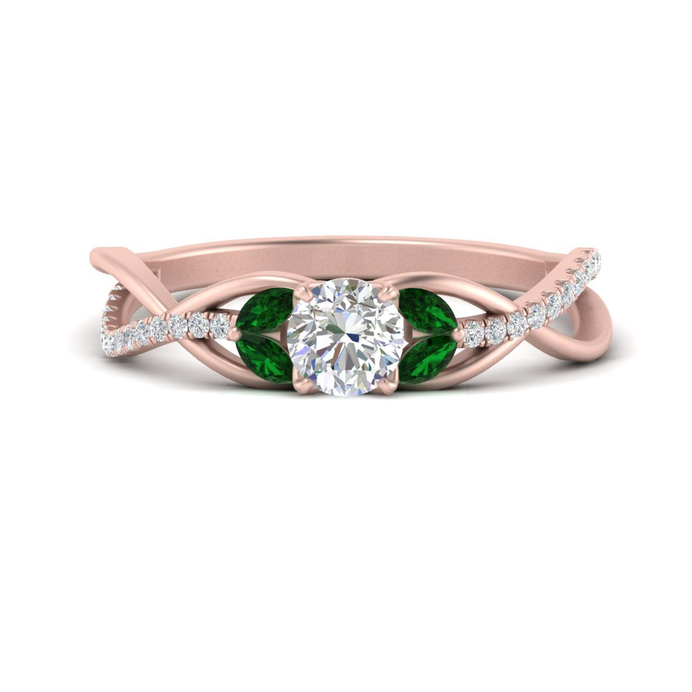 round-cut-twisted-vine-floral-diamond-engagement-ring-with-emerald-in-FD10977RORGEMGRANGLE3-NL-RG