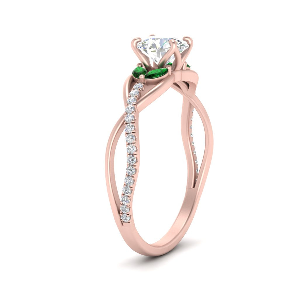 round-cut-twisted-vine-floral-diamond-engagement-ring-with-emerald-in-FD10977RORGEMGRANGLE3-NL-RG