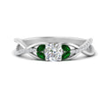 Thumbnail 14 - round-cut-twisted-vine-floral-diamond-engagement-ring-with-emerald-in-FD10977RORGEMGRANGLE3-NL-WG